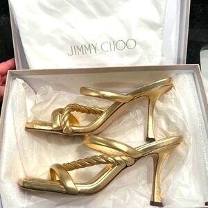 Jimmy choo gold heels